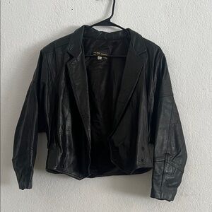 Sleek Black Leather Jacket